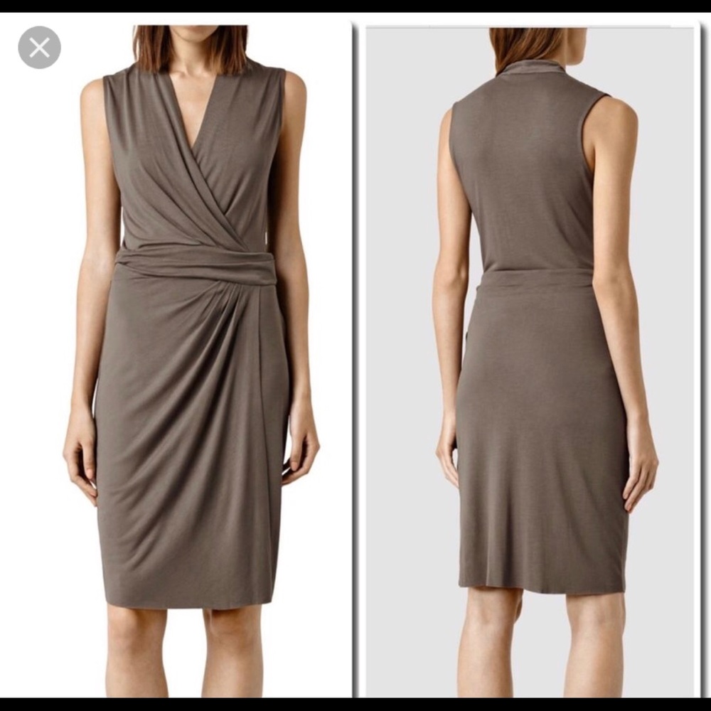 All Saints Novi wrap dress